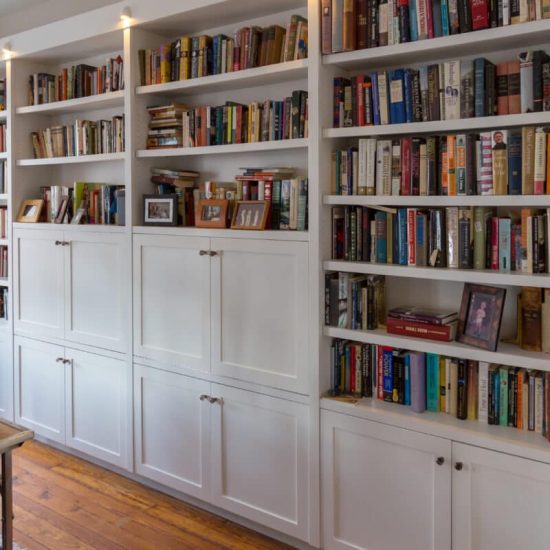 built-in book shelf